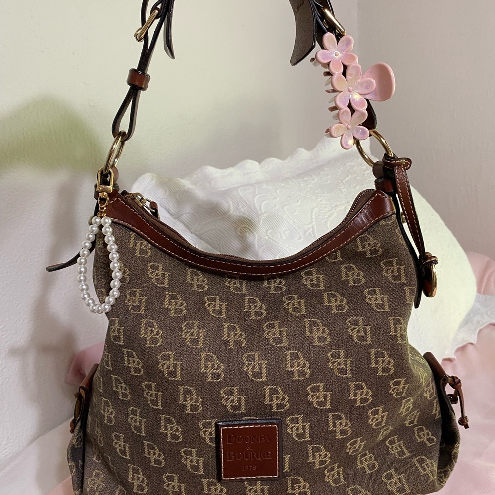 Dooney & Bourke Brown Monogram Shoulder Bag
